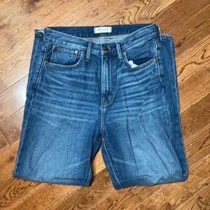 Madewell the mom Jean vintage wash boyfriend jeans